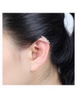 Trusta 100% 925 Sterling Silver Hollow oddział Ear spinki do mankietów na kolczyki dla kobiet dziewczyna bez Piercing kolczyki b