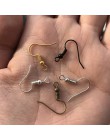 100 sztuk złoto srebro brąz czarny Plated Hook Ear haki kolczyki dla DIY komponenty do biżuterii akcesoria