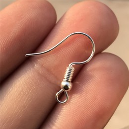 100 sztuk złoto srebro brąz czarny Plated Hook Ear haki kolczyki dla DIY komponenty do biżuterii akcesoria