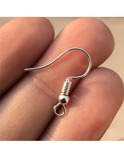 100 sztuk złoto srebro brąz czarny Plated Hook Ear haki kolczyki dla DIY komponenty do biżuterii akcesoria