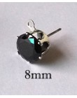 10 sztuk złoto srebro kolor 6/8/10mm cyrkon kryształ Ear Stud ustalenia z otworem ucha spadek kobiety dziewczyna Diy kolczyki Br