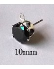 10 sztuk złoto srebro kolor 6/8/10mm cyrkon kryształ Ear Stud ustalenia z otworem ucha spadek kobiety dziewczyna Diy kolczyki Br