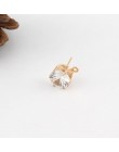10 sztuk 8mm złoty kolor srebrny błyszczące cyrkon kryształ Ear Stud ustalenia z otworem ucha spadek kobiety dziewczyna Diy kolc