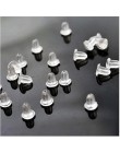 100 sztuk/partia - silikonowe gumy kolczyki korki okrągłe zatyczki do uszu plastikowe