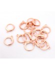 30 sztuk 15x12mm srebrny/rod/złoty/brązowy/KC-złoty/różowe złoto gitara basowa dźwignia powrót klipy ucha haki kolczyki ustaleni