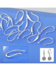 JEXXI hurtownie 50 sztuk oryginalna solidna 925 Sterling Silver kolczyk gładki Hook Ear DIY akcesoria kolczyk biżuteria ustaleni