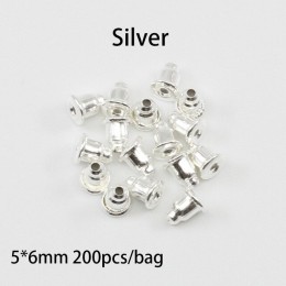 5*6mm 200 sztuk kolczyki ćwieki Backs korki zwoje znad Ear ustalenia DIY zablokowane czapki kolczyk Backs korki... dostaw