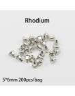 5*6mm 200 sztuk kolczyki ćwieki Backs korki zwoje znad Ear ustalenia DIY zablokowane czapki kolczyk Backs korki... dostaw