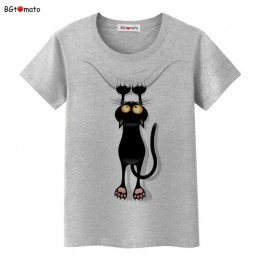 BGtomato gorąca sprzedaż lato niegrzeczny czarny kot 3D T koszula kobiety piękny cartoon tshirt dobrej jakości oryginalna marka 