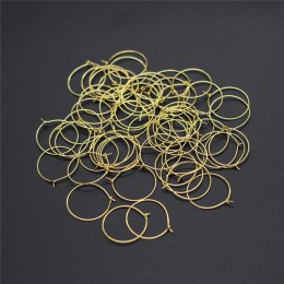 Yidensy 100 sztuk metalowe duże koło drut obręcze kolczyki Loop 20*25mm złoto srebro dla DIY kolczyki komponenty do wyrobu biżut