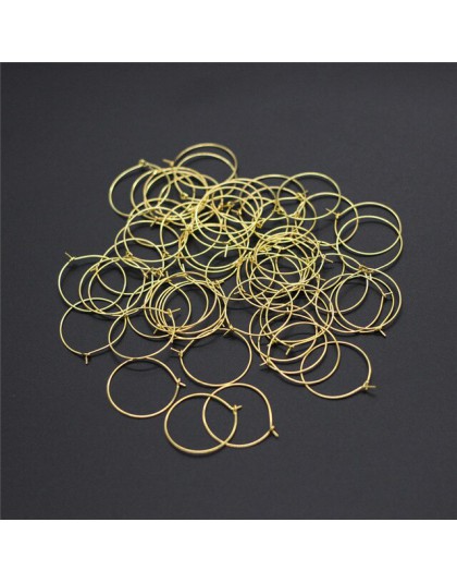 Yidensy 100 sztuk metalowe duże koło drut obręcze kolczyki Loop 20*25mm złoto srebro dla DIY kolczyki komponenty do wyrobu biżut