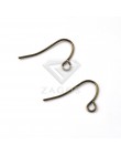 100 sztuk Hook Ear 21x13x0.7mm miedzi kolczyk ustalenia dla wyroby biżuteryjne DIY hurtownie EF0277