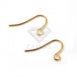 100 sztuk Hook Ear 21x13x0.7mm miedzi kolczyk ustalenia dla wyroby biżuteryjne DIY hurtownie EF0277