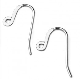 40 sztuk 2018 czystego ze stali nierdzewnej 1*15*24 MM spłaszczone Ear Hook kolczyk biżuteria akcesoria hurtownie