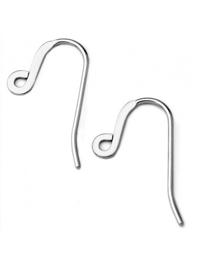 40 sztuk 2018 czystego ze stali nierdzewnej 1*15*24 MM spłaszczone Ear Hook kolczyk biżuteria akcesoria hurtownie