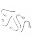 40 sztuk 2018 czystego ze stali nierdzewnej 1*15*24 MM spłaszczone Ear Hook kolczyk biżuteria akcesoria hurtownie