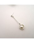 Hot 20 sztuk podwójny otwór okrągły pręt połączenia metalowe kolczyki klip ucha zaczep na ucho Diy Handmade kolczyki biżuteria m
