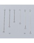 2 sztuk/partia 100% 925 Sterling Silver kolczyki złącze linii łańcuchy 3 cm 4 cm 5 cm długość dynda Ear rozszerzenia łańcuchy DI