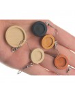 10 sztuk drewna Cabochon podstawa ze stali nierdzewnej kolczyki haki 10mm-30mm średnica puste ramki ustawienia diy biżuteria ust