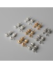 Złoto srebro rod kolczyk-sztyft douszne metalowe wiszące stadniny kolczyki zatyczki do uszu ustalenia dla DIY tworzenia biżuteri