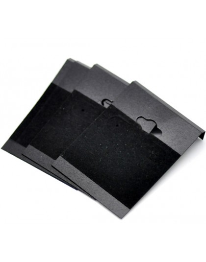 Doreen Box hot-czarny ucha haki kolczyk z tworzywa sztucznego wyświetlacz karty 6.2x4.5 cm (2-1/2" x1-3/4 "), 50 sztuk (B16649)