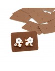 Nowy produkt 100 sztuk 2.5x3.5 cm papier typu Kraft kolczyki do uszu karty powiesić Tag biżuteria wyświetlacz kolczyk karty Favo