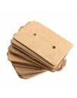 100 sztuk Kraft Paper Ear Stud powiesić Tag biżuteria karta kolczyki Kraft etykieta papierowa kolczyk papieru powiesić metka z c