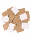 100 sztuk Kraft Paper Ear Stud powiesić Tag biżuteria karta kolczyki Kraft etykieta papierowa kolczyk papieru powiesić metka z c