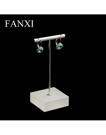 FANXI w kształcie litery T metalowe kolczyki wyświetlacz stojak uchwyt na biżuterię kolczyk-sztyft kolczyki wystawcy do sklepu l