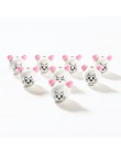Vogue DIY 5 sztuk 3D Cartoon różowy ucha piękne drewniane nie daje fotografom czasu na zdjęcia Mickey koraliki do tworzenia biżu