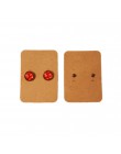 100 sztuk Kraft Paper Ear Stud powiesić Tag biżuteria karta kolczyki Kraft etykieta papierowa kolczyk papieru powiesić metka z c