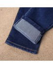 Jeansowe spodnie dla kobiet w ciąży w szerokim pasem elastyczną gumą granatowe niebieskie modne