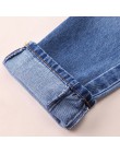 Spodnie jeansowe ciążowe dla kobiet w ciąży kombinezony ciążowe długie stylu boyfriend