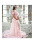 Sukienka ciążowa do sesji zdjęciowej szyfonowa sesja zdjęciowa Maxi suknia