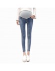 0252 9/10 długość Stretch myte Denim jeansy ciążowe lato moda spodnie damskie obcisłe odzież dla ciężarnych kobiet spodnie