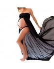Szyfonowa sukienka ciążowa fotografia rekwizyty sukienka ciążowa do sesji zdjęciowej Maxi suknia sukienki dla kobiet w ciąży kob