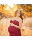 Bez ramiączek sukienka ciążowa do sesji zdjęciowej fotografia rekwizyty ciąży sukienki dla kobiet w ciąży kobiety odzież Vestido