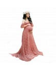 CHCDMP nowa elegancka koronkowa sukienka ciążowa fotografia rekwizyty długie sukienki kobiety w ciąży ubrania fantazyjne zdjęcie