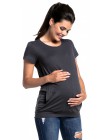 Nowo Plus rozmiar w ciąży ubrania letnie karmienie piersią koszulki dla kobiet w ciąży T-shirt topy odzież ciążowa dla kobiet