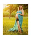 Sukienki ciążowe fotografia rekwizyty odzież dla ciężarnych kobiet bez ramiączek ogon sukienka ciążowa do sesji zdjęciowej
