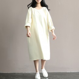 Koszulka ciążowa sukienka 100% bawełniana sukienka odzież dla ciężarnych kobiet sukienka topy z długim rękawem sukienka ciążowa 
