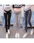 6026 2018 jesień moda Skinny Legging niskiej talii po drugiej stronie V brzucha spodnie z dzianiny odzież dla ciężarnych kobiet