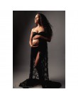 Bez ramiączek koronkowe fotografia rekwizyty sukienki dla kobiet w ciąży kobiety odzież ciążowa sukienka ciążowa do sesji zdjęci