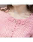 Koszule dla kobiet w ciąży Bow wiosna z długim rękawem topy i bluzki moda w paski odzież ciążowa na co dzień M ~ XXL Camisa