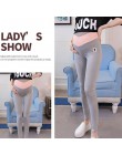 6026 2018 jesień moda Skinny Legging niskiej talii po drugiej stronie V brzucha spodnie z dzianiny odzież dla ciężarnych kobiet