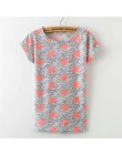 2019 kobiet lato hot kot drukuj casual drukuj O-neck moda koszula z krótkim rękawem T-shirt