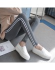 323  wiosna jesień Stretch bawełna Skinny ciążowe Legging wysokiej talii brzucha Legging odzież dla ciężarnych kobiet spodnie