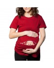 Ciążowa odzież dla kobiet w ciąży macierzyńskiego koszulka, luźne ubrania ciążowe zabawna koszula kobiety bawełna macierzyński m