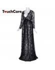 Touchcare koronkowe sukienki ciążowe fotografia rekwizyty przejrzyste w ciąży suknia wieczorowa sesja zdjęciowa suknia Hollow Ou