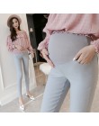 1662  stretch bawełna Skinny Legging 2019 moda jesień obcisłe spodnie odzież dla ciężarnych brzucha dla kobiet odzież ciążowa